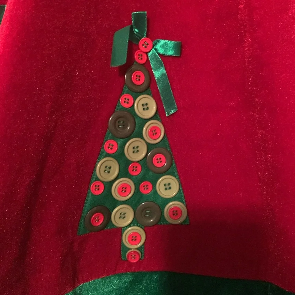 Embellished Velvety Christmas Tree Skirt NWOT